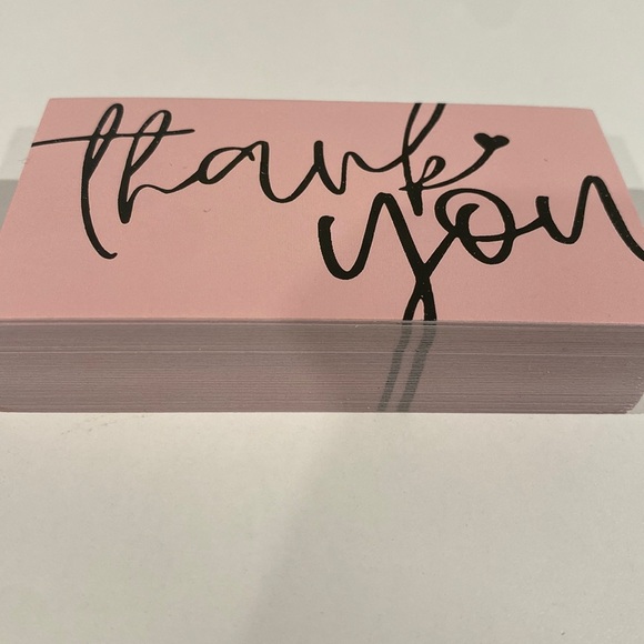 Thank you cards (50 count) pink - Picture 2 of 2